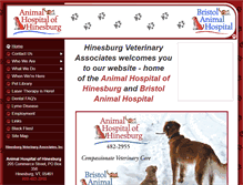 Tablet Screenshot of hinesburgbristolvet.com